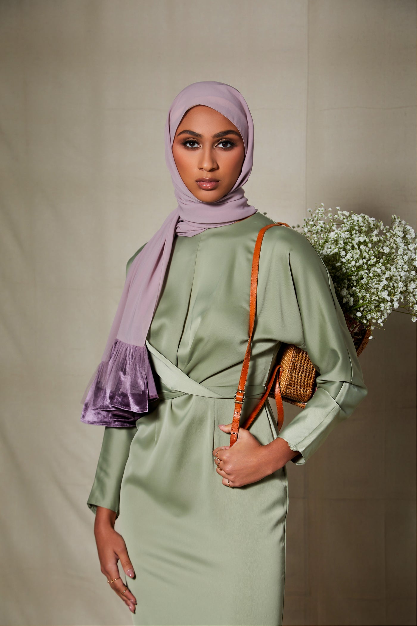 Amani Lilac Chiffon hijabs online in USA