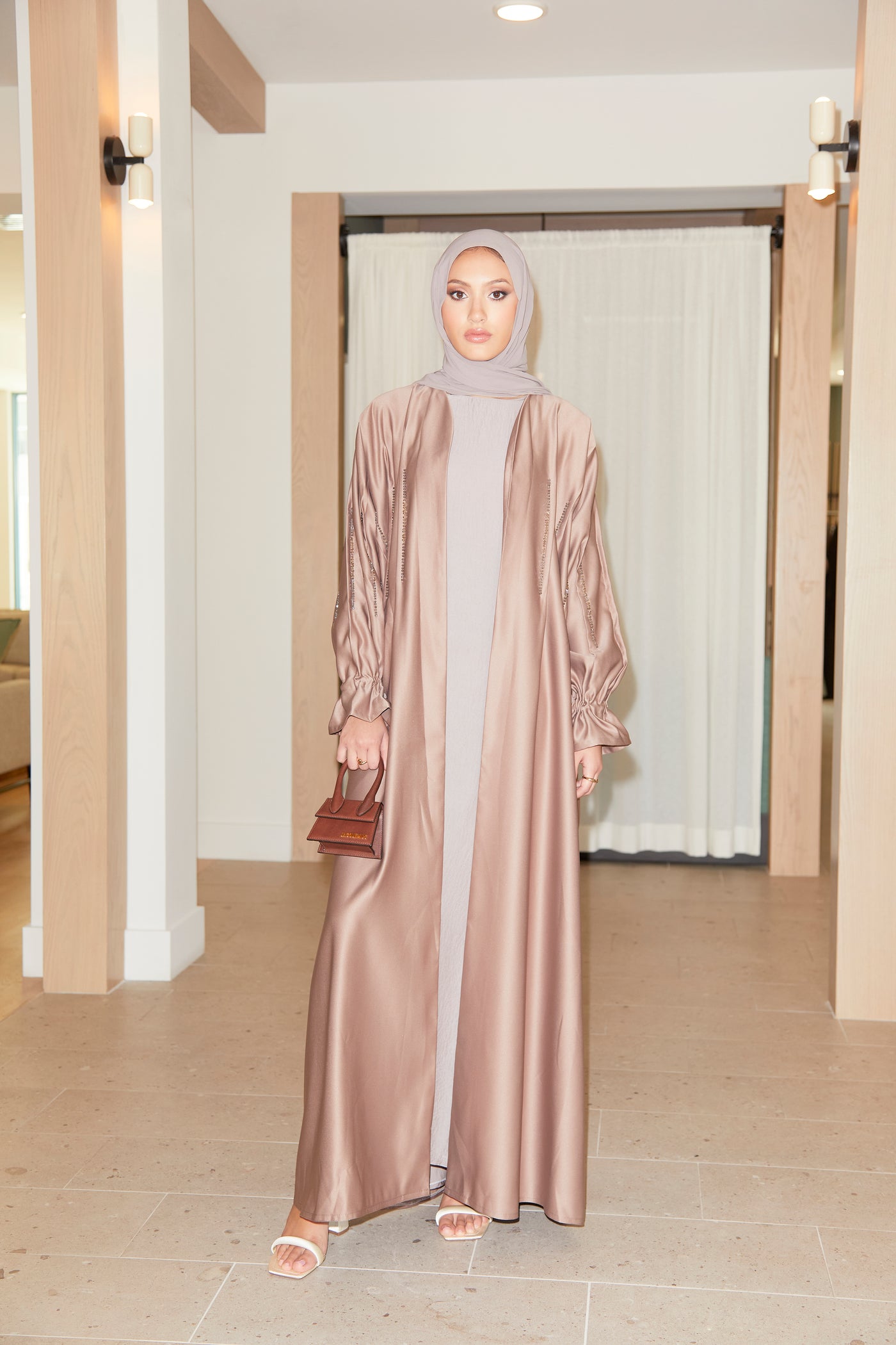 Malika Abaya | Taupe