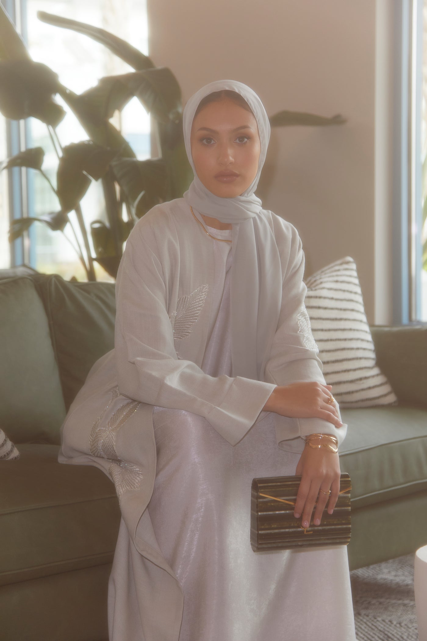 Hawa Abaya | Dusty Sage