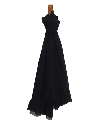 Black Hijab with ruffles